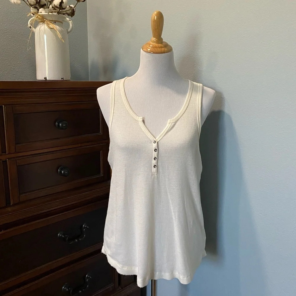 AMERICAN EAGLE Sleeveless Henley, Size Small